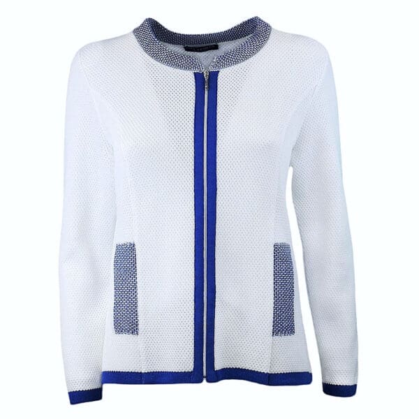 cardigan zip con tasche