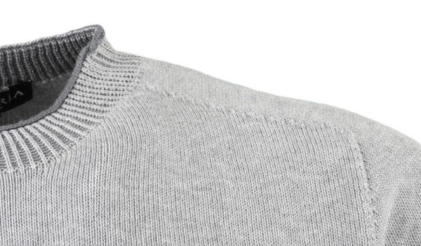 reversible crew neck sweater