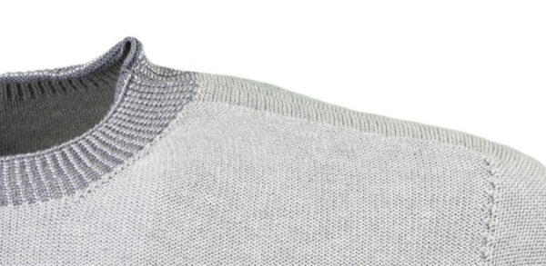 reversible crew neck sweater