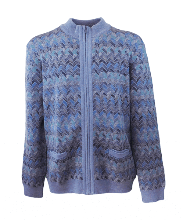 Strickjacke mit Reißverschluss und Taschen