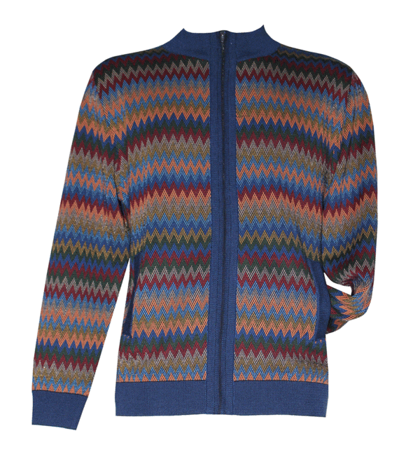 Strickjacke mit Reißverschluss und Taschen